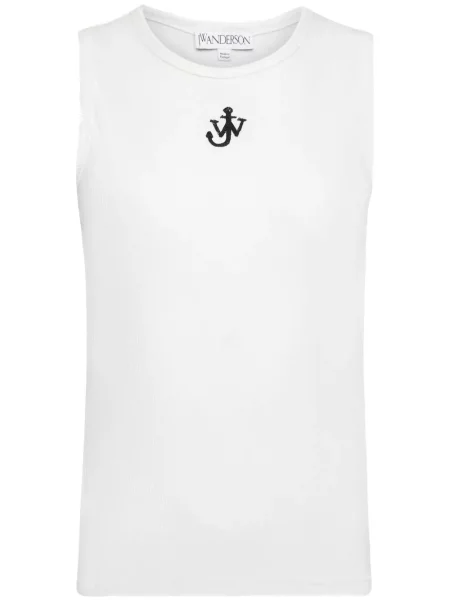 Top Jw Anderson cu broderie alb