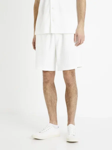 Pantaloni scurți Celio alb