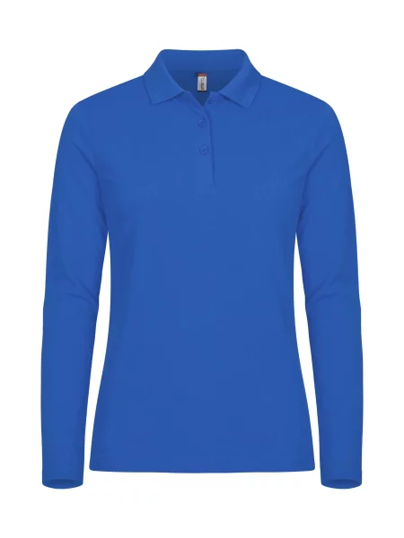 Clique Manhattan L/S polo z długim rękawem Royal Blue niebieska