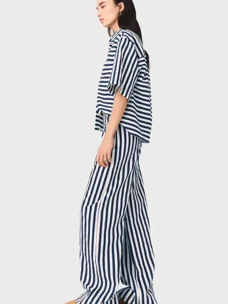 Сорочка у смужку Maje синя