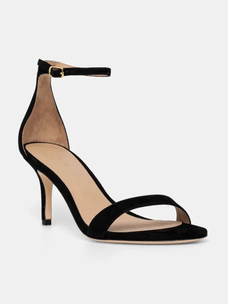 Lauren Ralph Lauren sandale din piele întoarsă Allie Mid negru