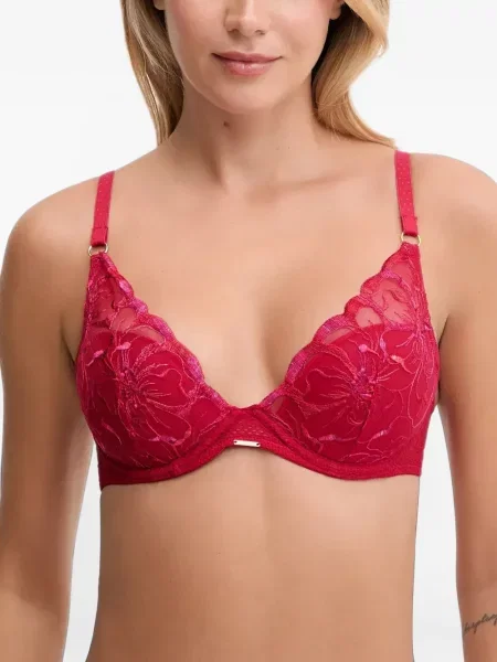 Sutien Chantelle cu model floral roșu