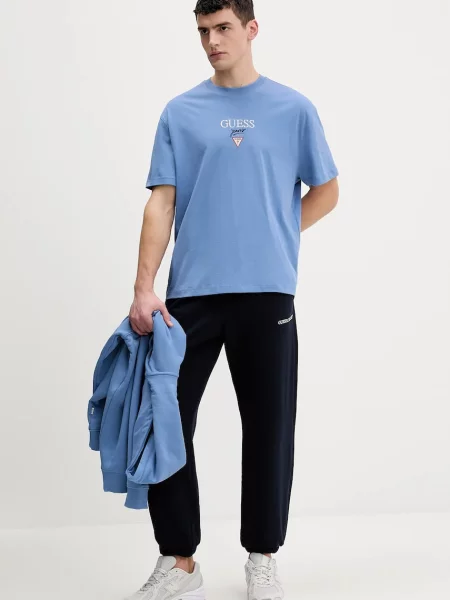 Guess Jeans oversize tričko modré