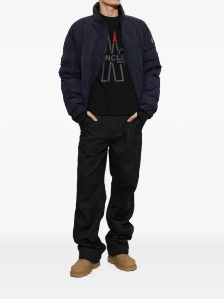Pantaloni Moncler Grenoble cu autograf negru