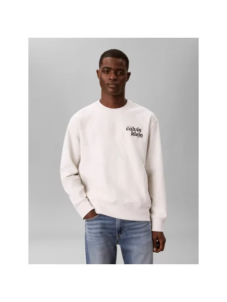 Froté mikina Calvin Klein Jeans sivá