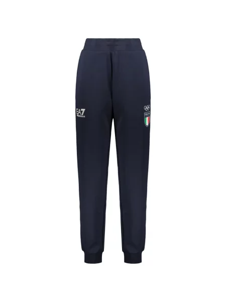Trčanje hlače Ea7 Emporio Armani s printom plava