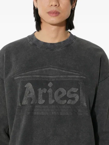 Hanorac crewneck Aries negru