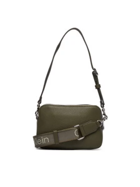 Calvin Klein Táska Webbing 2X Strap Camera Bag Sötétzöld zöld