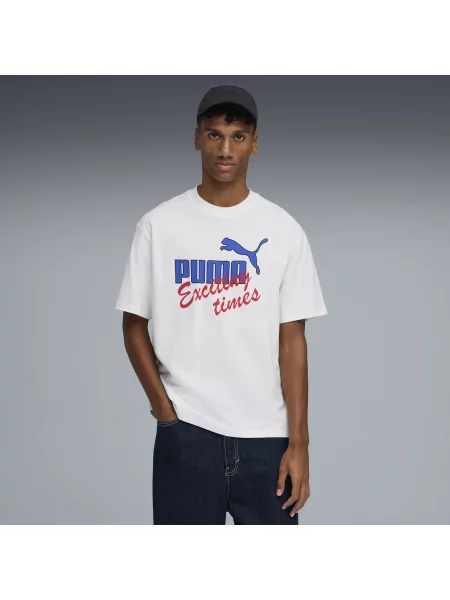 PUMA koszulka House of Graphics Casual Odzież S biały