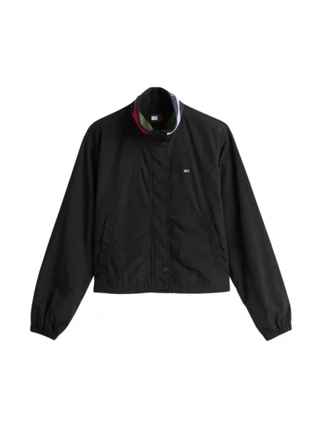 Tommy Jeans Kurtki Kobieta M Kurtka z wysokim kołnierzem i zamkiem błyskawicznym czarny