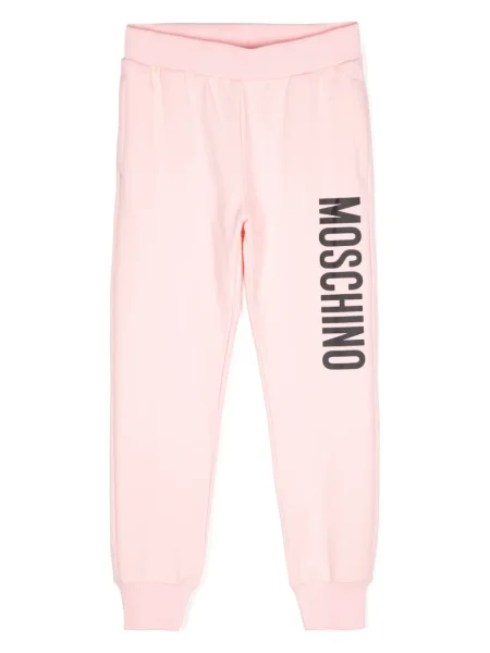 Spodnie dziecięce Moschino różowe