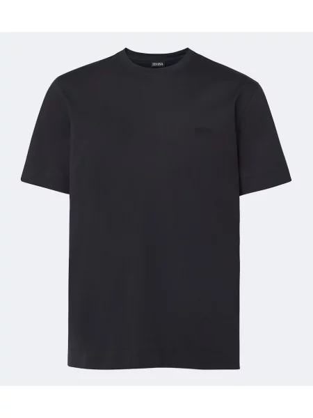 Tricou Zegna din jerseu albastru
