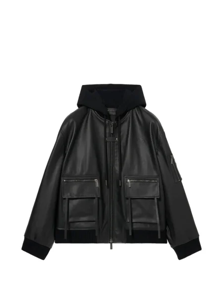 Geacă bomber Off-white cu glugă alb