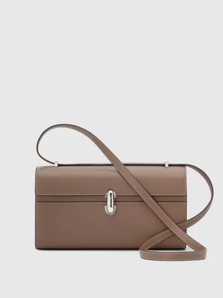 Шкіряна сумка кольору Symmetry Savette коричневого