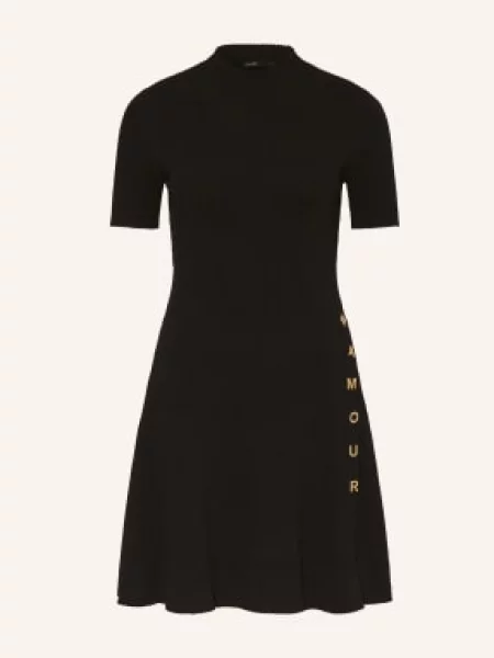 Maje Sukienka Z Dzianiny schwarz czarna