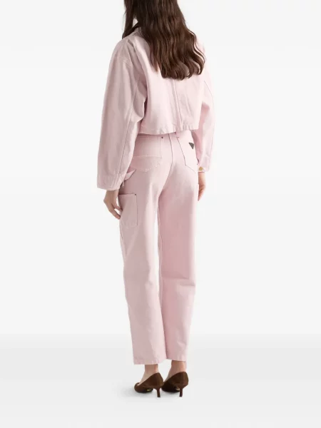 Pantaloni Prada cu autograf roz