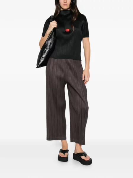 Tricou Pleats Please Issey Miyake negru
