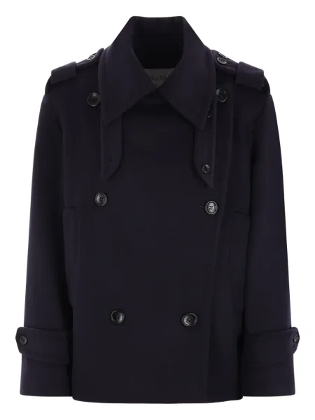 Trencz Max Mara dwurzędowy niebieski