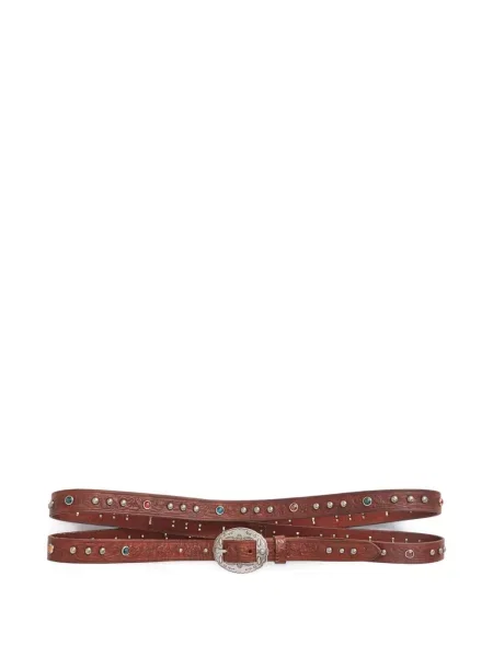 Curea Ralph Lauren Rrl din piele cu tepi maro