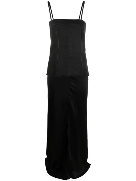 Rochie maxi Blumarine fără mâneci de costum negru