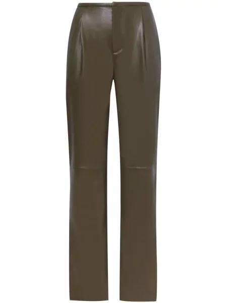 Pantaloni Proenza Schouler White Label din piele alb