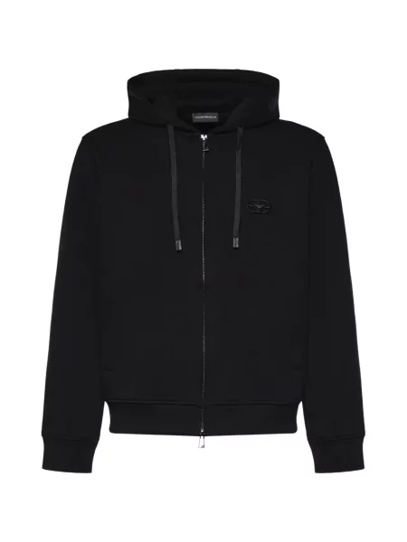Суичър с качулка Emporio Armani черно