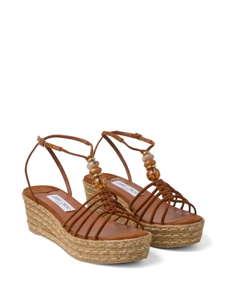 Sandale Jimmy Choo cu pană maro