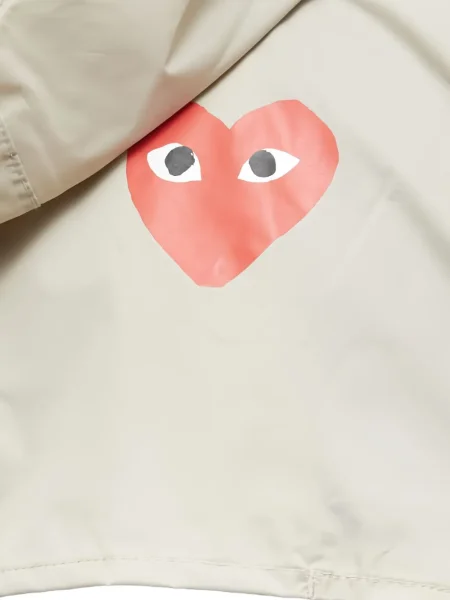 Geacă Comme Des Garcons Play cu glugă de jumătate de fermoar
