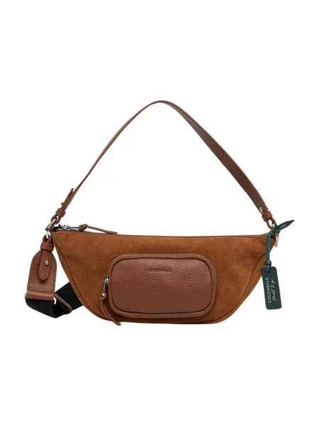 Coccinelle torebka crossbody skórzana brązowa