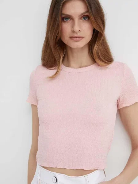 Тениска Guess розово