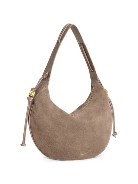 Geantă shopper Coccinelle din piele de căprioară