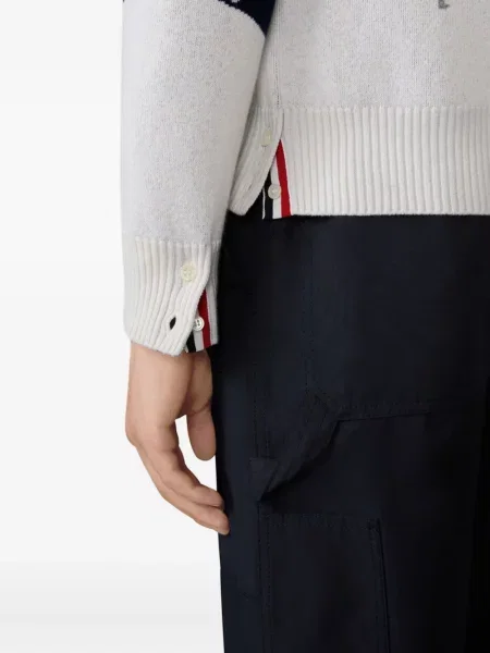Cardigan Thom Browne din cașmir albastru