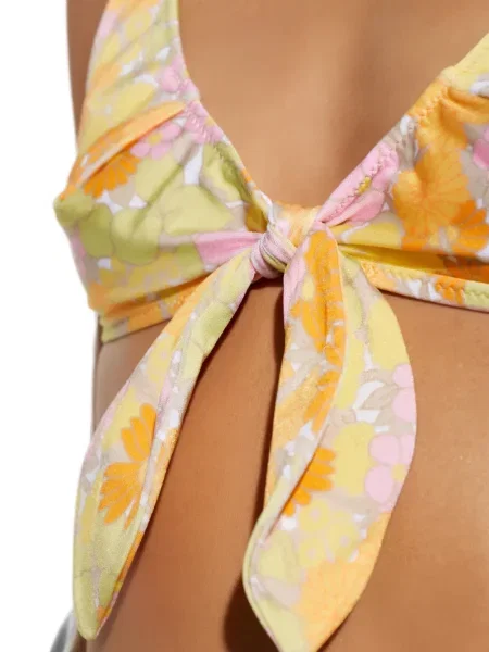Top Chloé cu model floral cu imagine galben