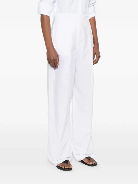 Pantaloni Thelatest plisate alb
