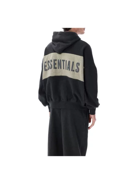 Bluza z kapturem Fear Of God o skróconej długości szara
