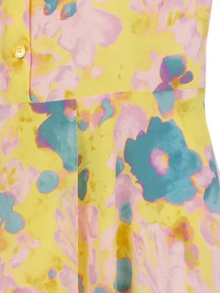 Rochie Stella Mccartney cu model floral de costum galben