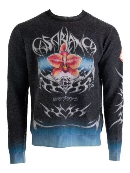 Pulover Casablanca cu decolteu rotund gri