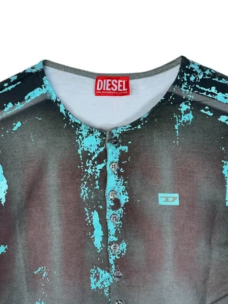 Tricou Diesel din piele gri