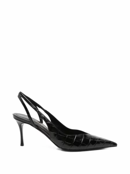 Pantofi cu toc Ferragamo slingback negru
