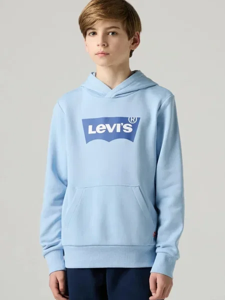 Levi's Dječja dukserica BATWING PULLOVER HOODIE plava