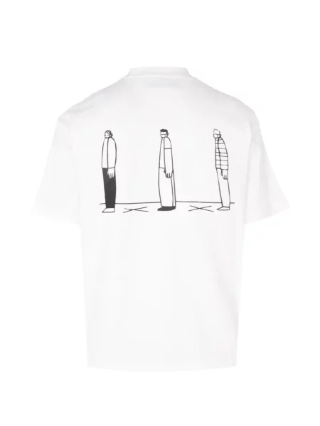 Tricou Exit Society cu imagine alb