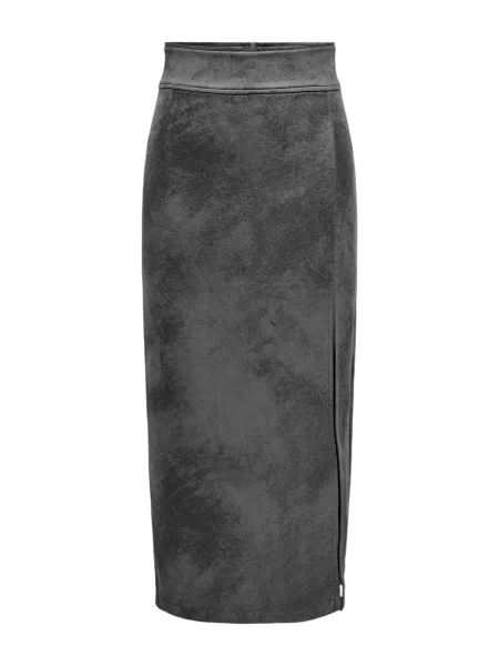 Spódnica skórzana Only szara