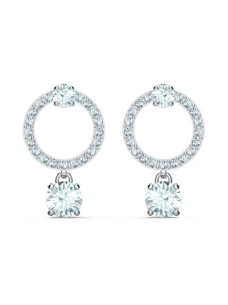 Kolczyki Swarovski z dżetami szare