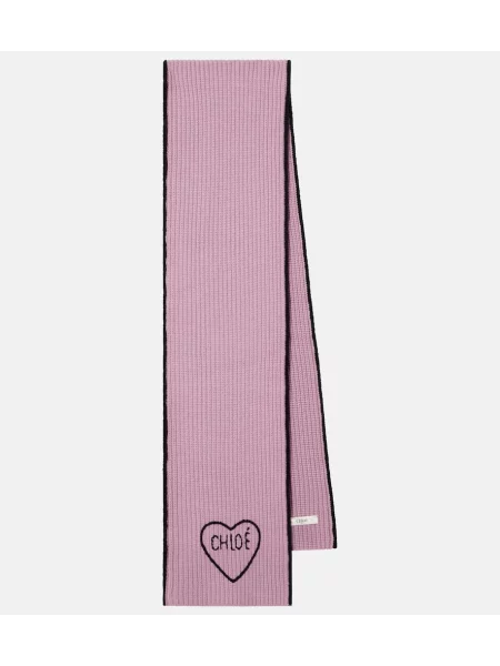 Fular Chloé de lână roz