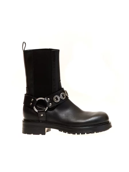 Buty do kostki Elena Iachi skórzane czarne