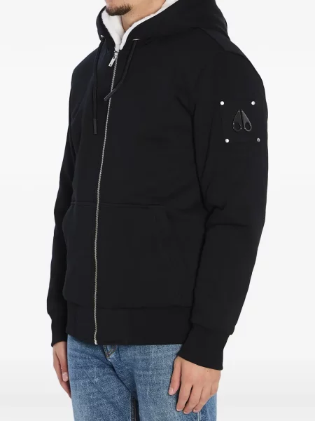 Mikina s kapucňou Moose Knuckles čierna