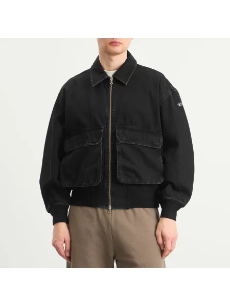 Kurtka jeansowa Diesel czarna