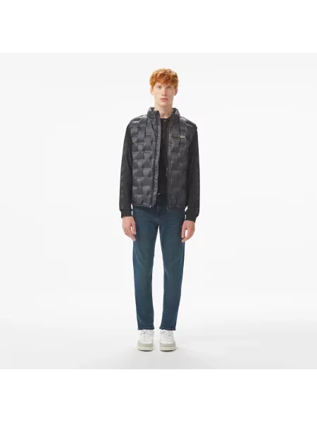 Lacoste Kamizelka Ze Stójką Pikowana czarna