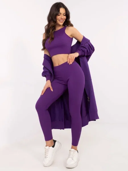 Komplet dresowy My Red Lips fioletowy