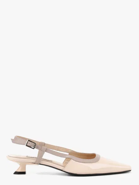 Кожаные лаковые туфли Leberdes бежевые